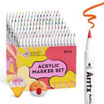 Marcadores de tinta acrílica Arrtx 120 cores para artistas +6 anos Marcadores de tinta acrílica Arrtx 120 cores para artistas +6 anos