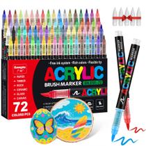 Marcadores de tinta acrílica Guangna Brush Tip 72 cores 1-6 mm