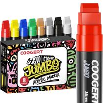 Marcadores de Tinta Acrílica Jumbo Coogert 15 mm 8 Cores Marcadores de Tinta Acrílica Jumbo Coogert 15 mm 8 Cores
