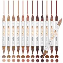 Marcadores de Tinta Acrílica ZZWUAPT de Ponta Dupla 15 mm com Pincel Marcadores de Tinta Acrílica ZZWUAPT de Ponta Dupla 15 mm com Pincel