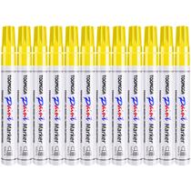 Marcadores de tinta TOOMGGA amarelos à base de óleo, 12 unidades, à prova dágua Marcadores de tinta TOOMGGA amarelos à base de óleo, 12 unidades, à prova dágua