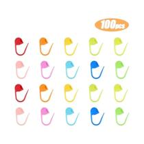 Marcadores De Tricô De Plástico Para Crochê, 50-500 Peças, Clipe De Agulha De Tricô Com Fechamento