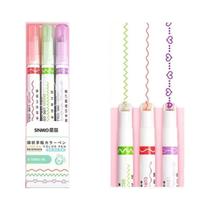 Marcadores Em Forma De Flor 6/3pcs Canetas Com Ponta Curva Para Material Escolar E Presentes