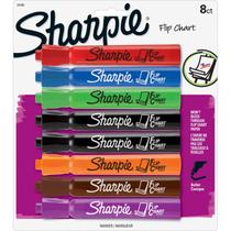 Marcadores flip chart Sharpie, 8 cores variadas, de baixo odor