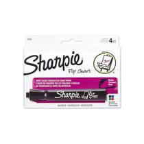 Marcadores flip chart Sharpie, pacote com 4 marcadores Bullet Tip, cores variadas