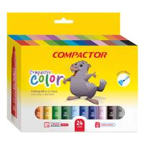 Marcadores Hidrográficos Color 24 Cores Compactor Marcadores Hidrográficos Color 24 Cores Compactor