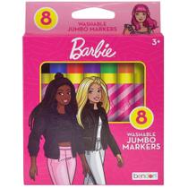 Marcadores Jumbo laváveis Bendon Barbie, 8 unidades