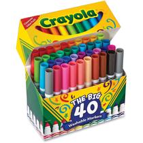 Marcadores Lavables Crayola de 40 Colores con Punta Ancha Marcadores Lavables Crayola de 40 Colores con Punta Ancha