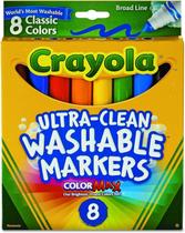 Marcadores laváveis Crayola 8 Cat Broad Line, cores variadas