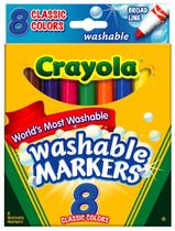 Marcadores laváveis Crayola Broad Point Classic 8/pacote x3