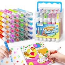 Marcadores laváveis D-fantix 36 cores com livros para colorir e suporte Marcadores laváveis D-fantix 36 cores com livros para colorir e suporte