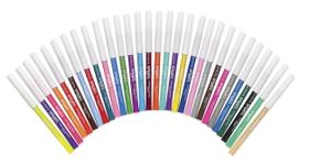 Marcadores laváveis School Smart Fine Tip, cores variadas x30