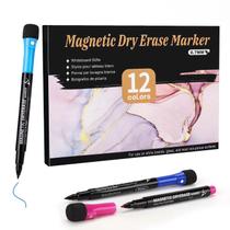 Marcadores magnéticos apagáveis a seco EEOYU Ultra Fine Tip 12 cores