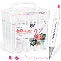 Marcadores Ohuhu 60 Colores con Punta Doble, Base Agua, No Tóxicos Marcadores Ohuhu 60 Colores con Punta Doble, Base Agua, No Tóxicos