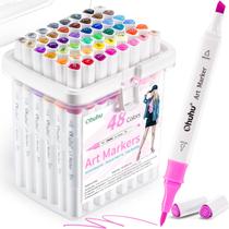 Marcadores Ohuhu Pincel y Cincel de Doble Punta, 48 Colores Marcadores Ohuhu Pincel y Cincel de Doble Punta, 48 Colores