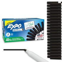 Marcadores para apagar a seco EXPO Black Low Odor Fine Tip 40 unidades Marcadores para apagar a seco EXPO Black Low Odor Fine Tip 40 unidades