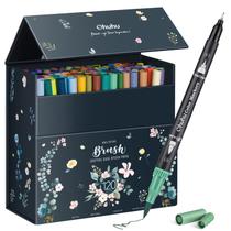 Marcadores para colorir Ohuhu 120 cores com pontas duplas à base de água