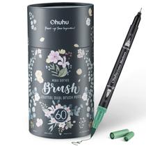 Marcadores para colorir Ohuhu Maui 60 cores com pontas duplas à base de água