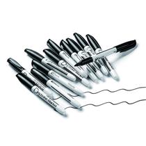Marcadores para Quadro Branco Volcanics Preto Ponta Fina Pacote com 12 Marcadores para Quadro Branco Volcanics Preto Ponta Fina Pacote com 12