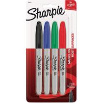 Marcadores Permanente Ponta Fina com 4 Cores Sharpie 30174 1 ed