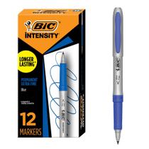 Marcadores permanentes BIC Intensity Ultra Fine Blue, pacote com 12