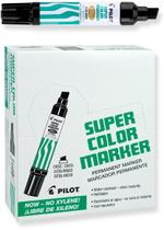 Marcadores permanentes PILOT Super Color Jumbo, pacote com 12 tintas pretas
