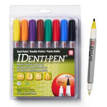 Marcadores permanentes SAKURA Identi-pen Dual Tip 8 canetas