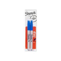 Marcadores permanentes Sharpie Fine Point Blue, pacote com 2 Marcadores permanentes Sharpie Fine Point Blue, pacote com 2