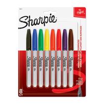 Marcadores permanentes Sharpie Fine Point, pacote com 8 cores variadas