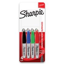 Marcadores permanentes Sharpie Mini Fine Point 4 cores