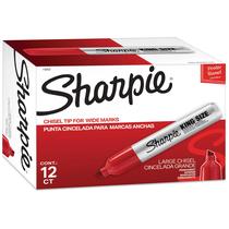 Marcadores permanentes Sharpie Pro King Size Chisel Tip x12 vermelhos