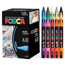 Marcadores Posca 5M Medium - Set com 15 Cores e Pontas Reversíveis