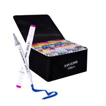 Marcadores SAVZJSD 168 Cores com Ponta Dupla e Tinta à Base de Álcool Marcadores SAVZJSD 168 Cores com Ponta Dupla e Tinta à Base de Álcool