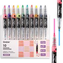 Marcadores Texturizados Grabie DuoMark, conjunto de 10 com cores duplas Marcadores Texturizados Grabie DuoMark, conjunto de 10 com cores duplas