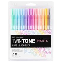 Marcadores Twintone Tombow 12 Cores Pastéis Marcadores Twintone Tombow 12 Cores Pastéis