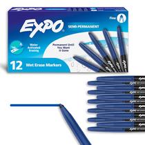 Marcadores Wet Erase EXPO Blue Fine Tip 12 unidades