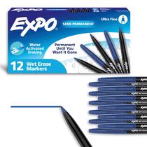 Marcadores Wet Erase EXPO Ultra Fine Tip Blue 12 unidades Marcadores Wet Erase EXPO Ultra Fine Tip Blue 12 unidades