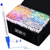 Marcadores XIEED Set de Tinta Alcoólica com 240 Cores e Ponta Dupla Marcadores XIEED Set de Tinta Alcoólica com 240 Cores e Ponta Dupla