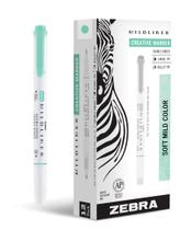 Marcadores Zebra Pen Mildliner de ponta dupla, azul e verde, pacote com 12 Marcadores Zebra Pen Mildliner de ponta dupla, azul e verde, pacote com 12