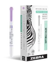 Marcadores Zebra Pen Mildliner de ponta dupla, pacote com 12, roxos Marcadores Zebra Pen Mildliner de ponta dupla, pacote com 12, roxos