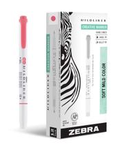 Marcadores Zebra Pen Mildliner de ponta dupla, pacote com 12, vermelho suave Marcadores Zebra Pen Mildliner de ponta dupla, pacote com 12, vermelho suave