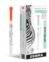 Marcadores Zebra Pen Mildliner de ponta dupla, pacote com 12