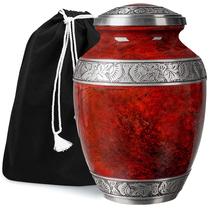 Marcas GSM de urna de cremação para cinzas humanas adultas, alumínio vermelho - GSM Brands