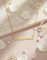 Marcela colar de nome folheado a ouro 18k