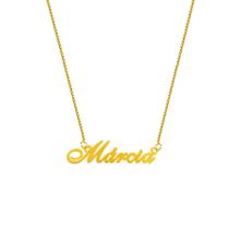 Márcia colar de nome personalizado folh a ouro Márcia colar de nome personalizado folh a ouro