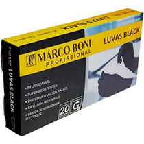 Marco Boni Kit 20 Luvas Black Profissional Látex preto Tam G Ref 1455