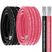 Marine Wire NOVINO 8 Gauge 20 pés vermelho e 20 pés de cobre estanhado preto