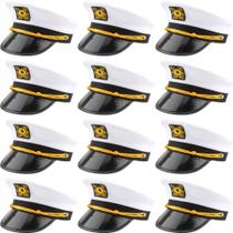 Marinheiros de iate ajustáveis brancos Captain Hats SGBETTER x12