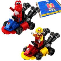 MARIO KART Blocos Montar 2p KF6186A Mario Builder Yoshi vermelho MARIO KART Blocos Montar 2p KF6186A Mario Builder Yoshi vermelho