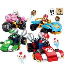 MARIO KART Blocos Montar Coleção 4 Veículos com bonecos MARIO KART Blocos Montar Coleção 4 Veículos com bonecos